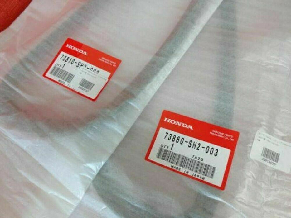 OEM Honda 88-91 CRX Quarter Window Glass Outside Molding Driver/Passenger Set