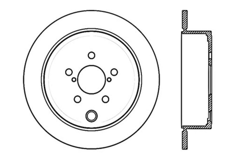 StopTech 08-10 Impreza WRX (Exc STi)/08-10 Impreza Coupe/Sedan Slotted & Drilled Left Rear Rotor