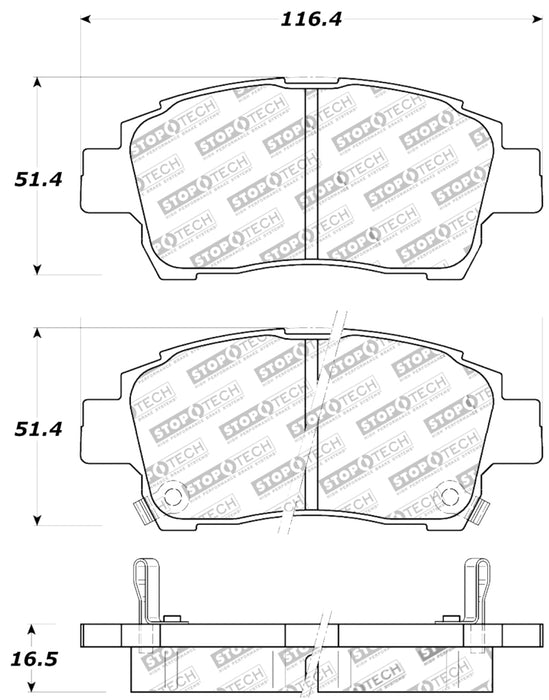 StopTech Performance 00-05 Celica GT-S Rear Brake Pads