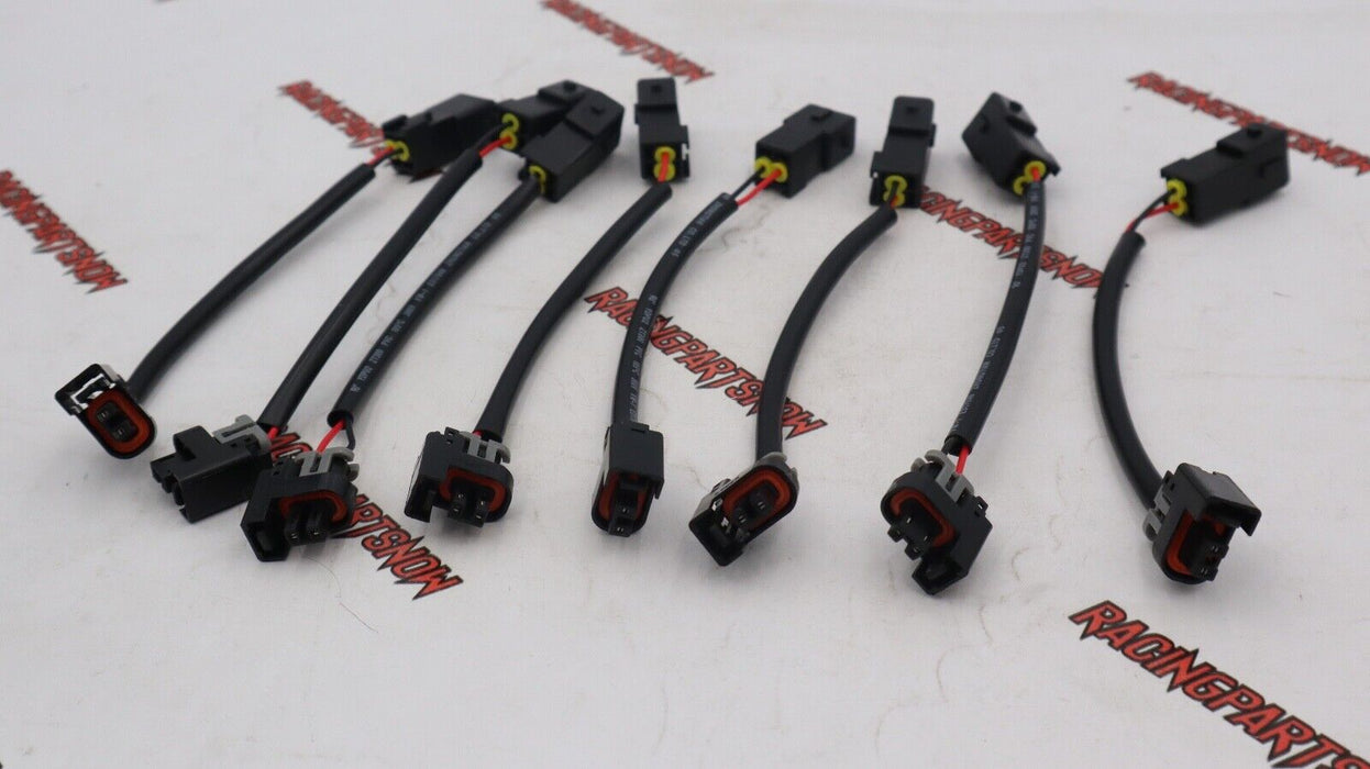 8x Injector Adapters LQ4 LQ9 4.8 5.3 6.0 Delphi into LS1 LT1 EV1 Wiring Harness