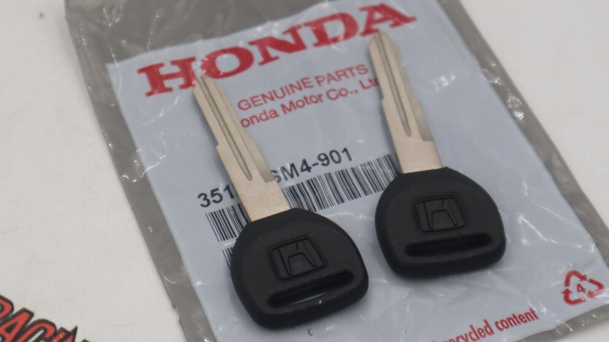 TWO Genuine OEM Honda Key Blank Accord Civic CR-V del Sol Prelude Odyssey