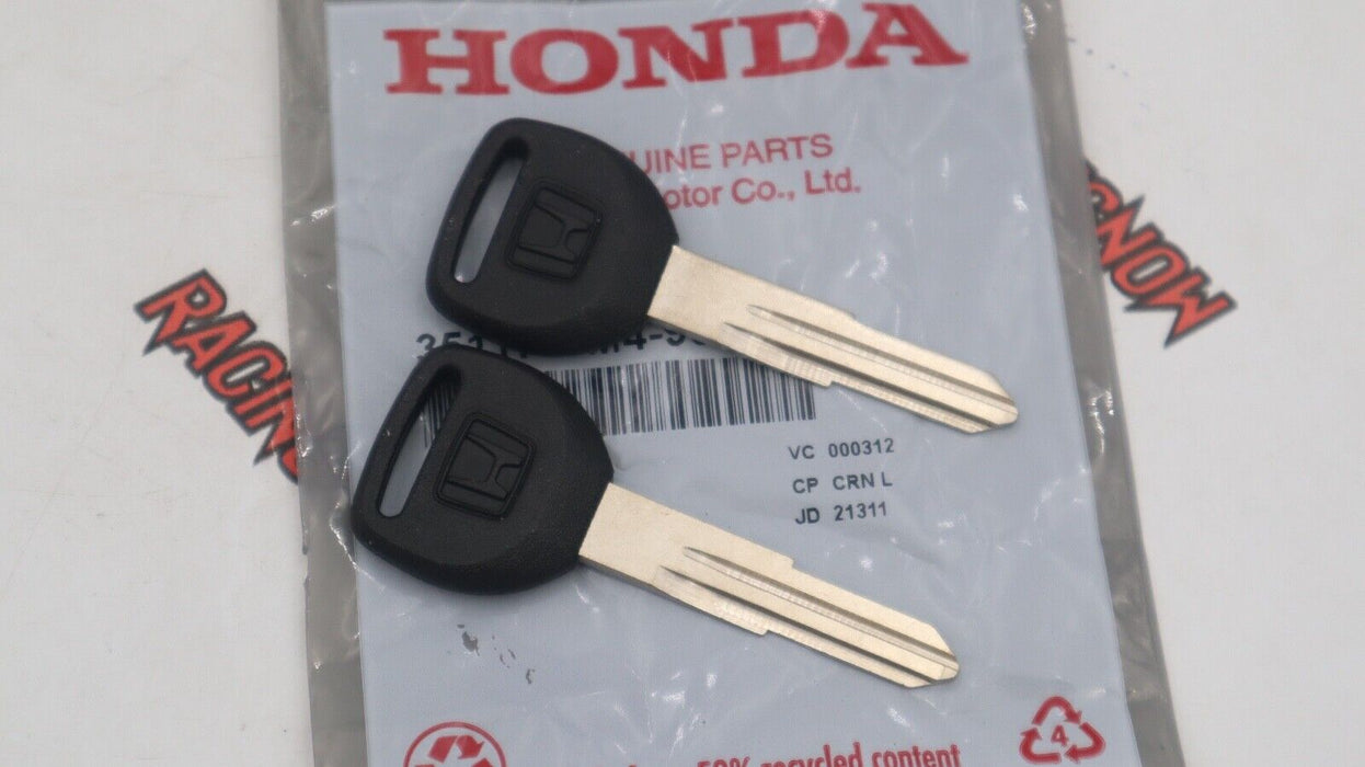 TWO Genuine OEM Honda Key Blank Accord Civic CR-V del Sol Prelude Odyssey