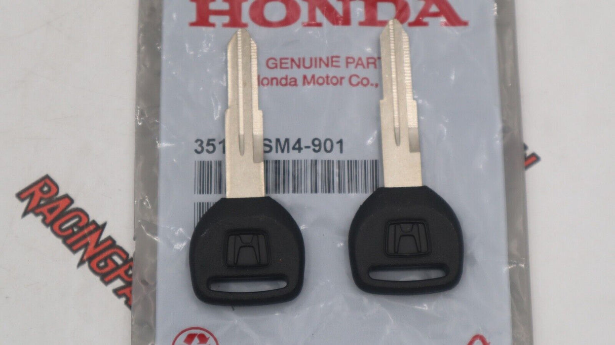 TWO Genuine OEM Honda Key Blank Accord Civic CR-V del Sol Prelude Odyssey