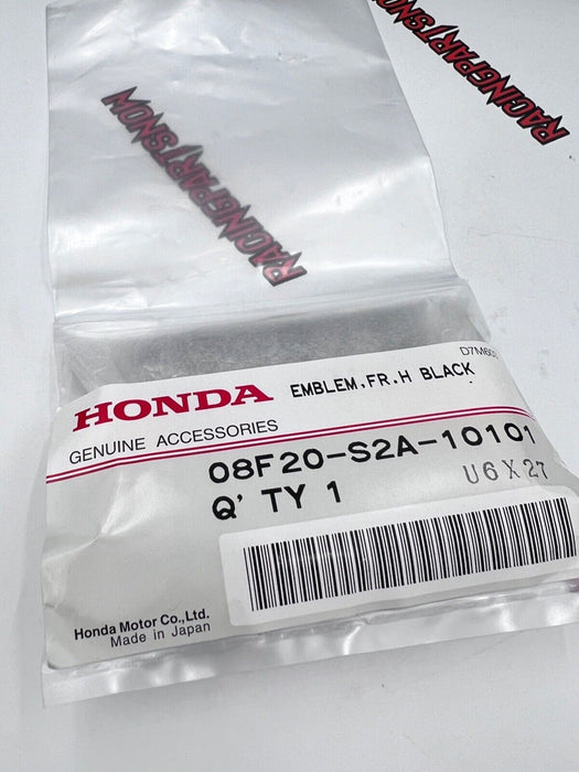 Honda Emblem, Front "H" Black Chrome