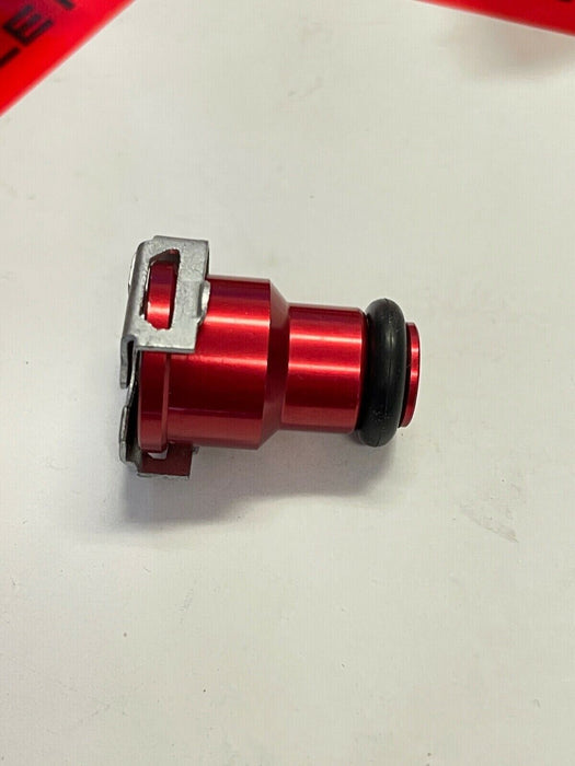 TRC RED Fuel Injector Adapter Top Hat w/ Filter Short 14mm fits Bosch