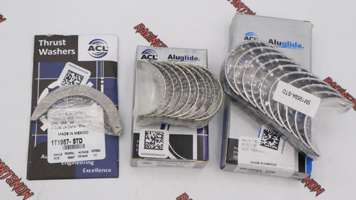 ACURA HONDA ACL BEARINGS Kit B16A B17A1 B18 B18B1 B20 B20Z2 STANDARD SIZE