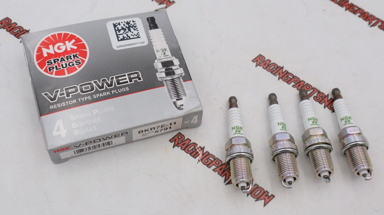 BKR7E-11 NGK V-Power Spark Plugs Colder Turbo Honda Civic Si Integra GSR Type-R