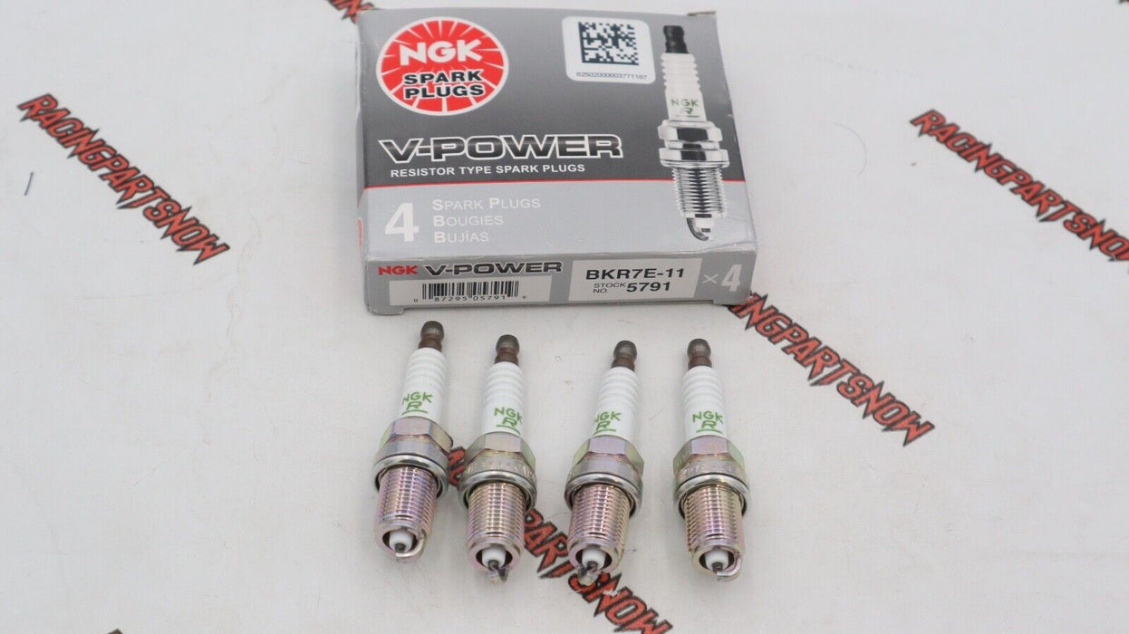 BKR7E-11 NGK V-Power Spark Plugs Colder Turbo Honda Civic Si Integra GSR Type-R