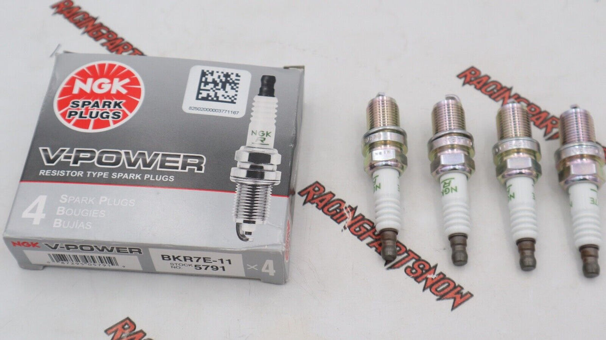 BKR7E-11 NGK V-Power Spark Plugs Colder Turbo Honda Civic Si Integra GSR Type-R