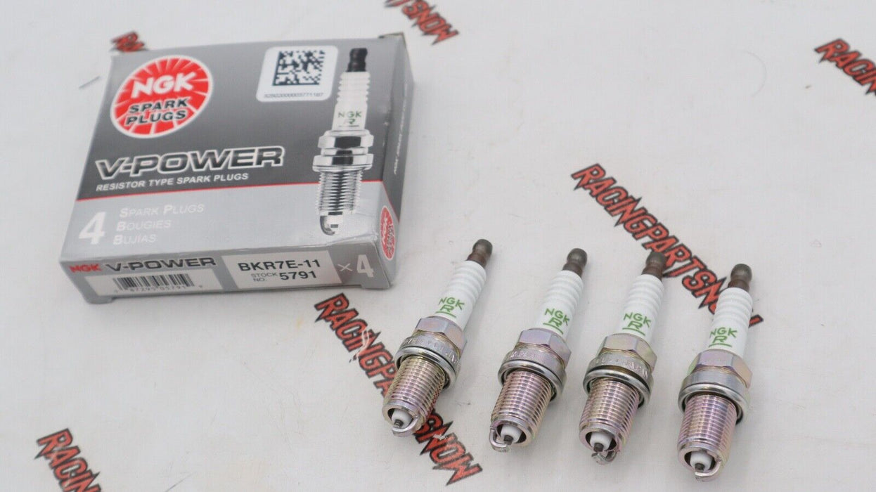 BKR7E-11 NGK V-Power Spark Plugs Colder Turbo Honda Civic Si Integra GSR Type-R