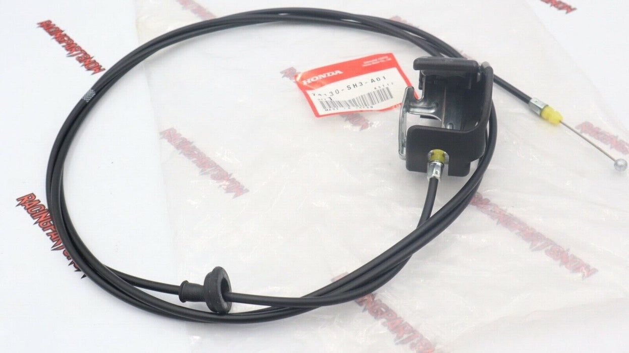 NEW OEM HONDA CIVIC CRX HOOD LATCH HANDLE CABLE FACTORY STOCK PULL TRIM COMPLETE