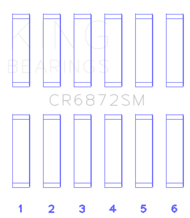 King Toyota 1GR-FE (Size +.25mm) Connecting Rod Bearing Set