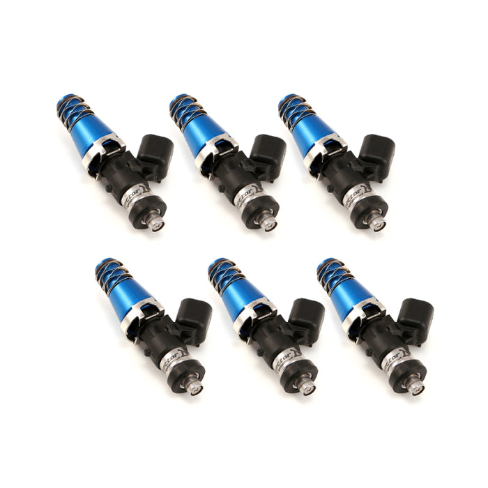 Injector Dynamics 1700cc Injectors - 60mm Length - 11mm Blue Top - Denso Lower Cushion (Set of 6)